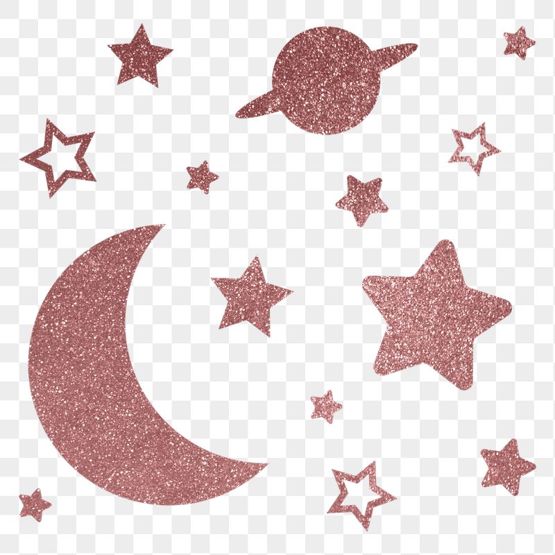 Aesthetic moon png sticker, glittery | Free PNG - rawpixel