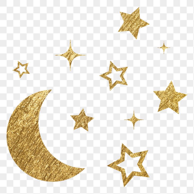 Aesthetic moon png sticker, metallic | Free PNG - rawpixel