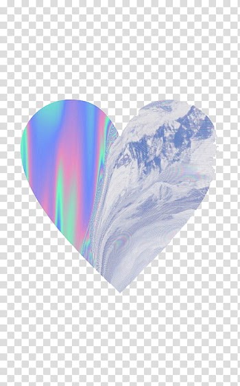 Aesthetic , multicolored heart figure transparent background PNG clipart