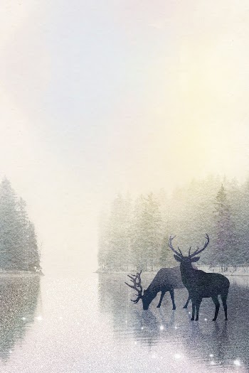 Aesthetic nature background, stag animal | Free Photo Illustration - rawpixel