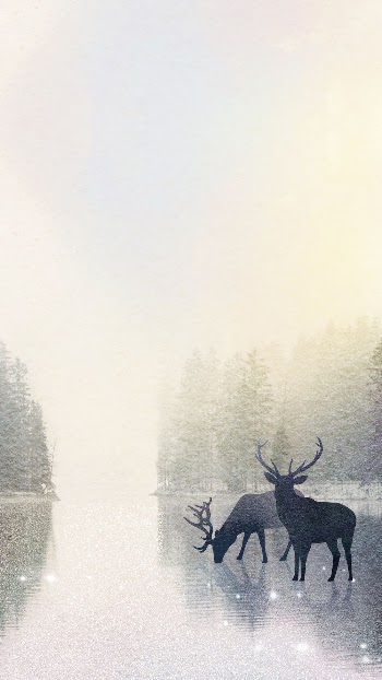 Aesthetic nature phone wallpaper, stag | Free Photo Illustration - rawpixel