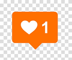Aesthetic, orange heart illustration transparent background PNG clipart