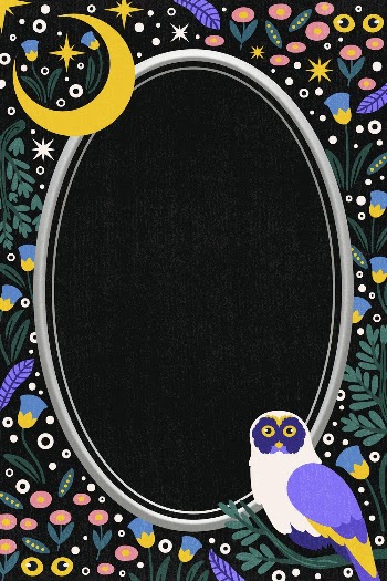 Aesthetic owl frame background, cute | Free Photo - rawpixel