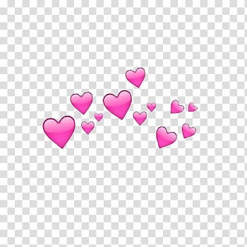 Aesthetic, pink hearts illustration transparent background PNG clipart