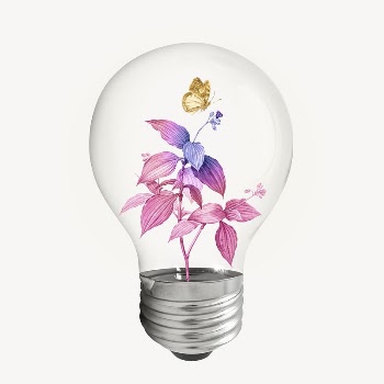 Aesthetic pink leaf bulb, botanical | Free PSD - rawpixel