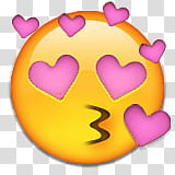 Aesthetic pink mega , heart eye emoji emoticon transparent background PNG clipart