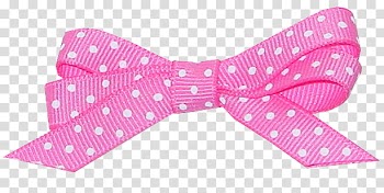 Aesthetic pink mega , pink and white polka-dot ribbon transparent background PNG clipart