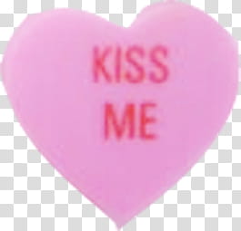 Aesthetic pink mega , pink kiss me heart transparent background PNG clipart