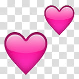 Aesthetic pink mega , two pink heart art transparent background PNG clipart