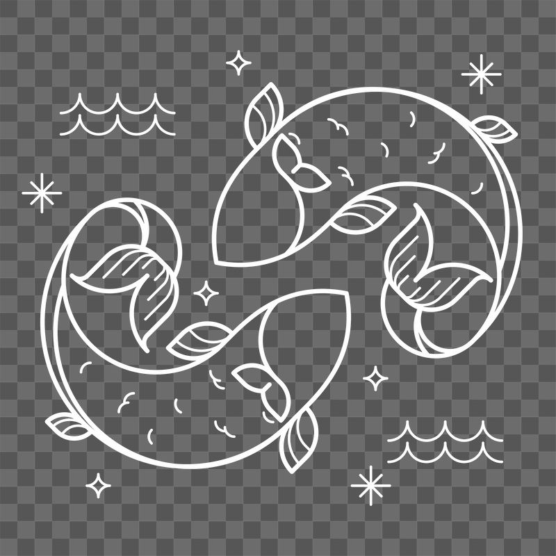 Aesthetic Pisces png sticker, line | Free PNG - rawpixel