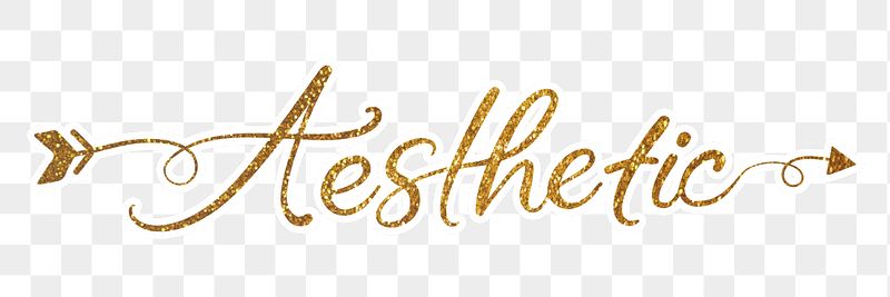 Aesthetic png word, gold glittery | Free PNG - rawpixel