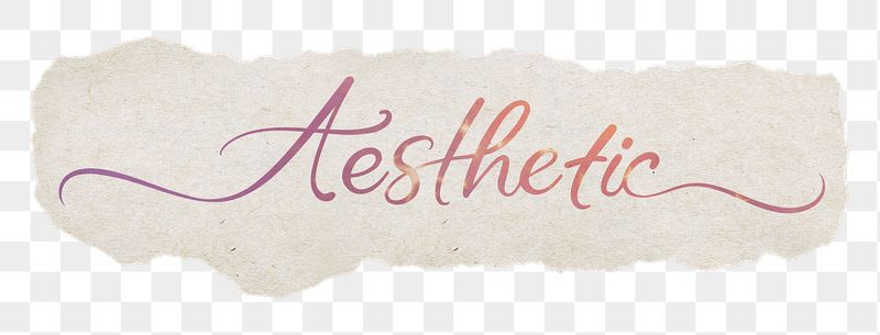 Aesthetic png word, ripped paper, | Free PNG - rawpixel