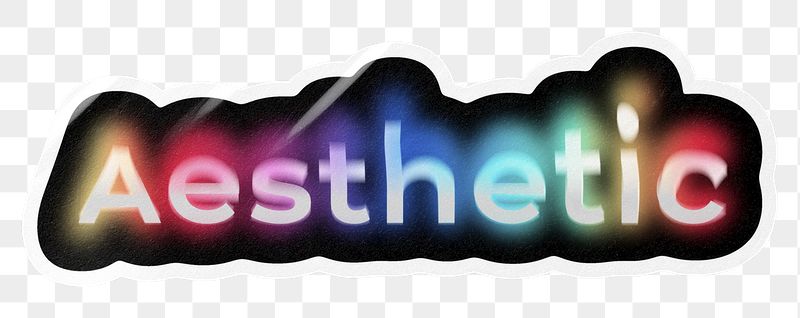 Aesthetic png word sticker, neon | Free PNG - rawpixel