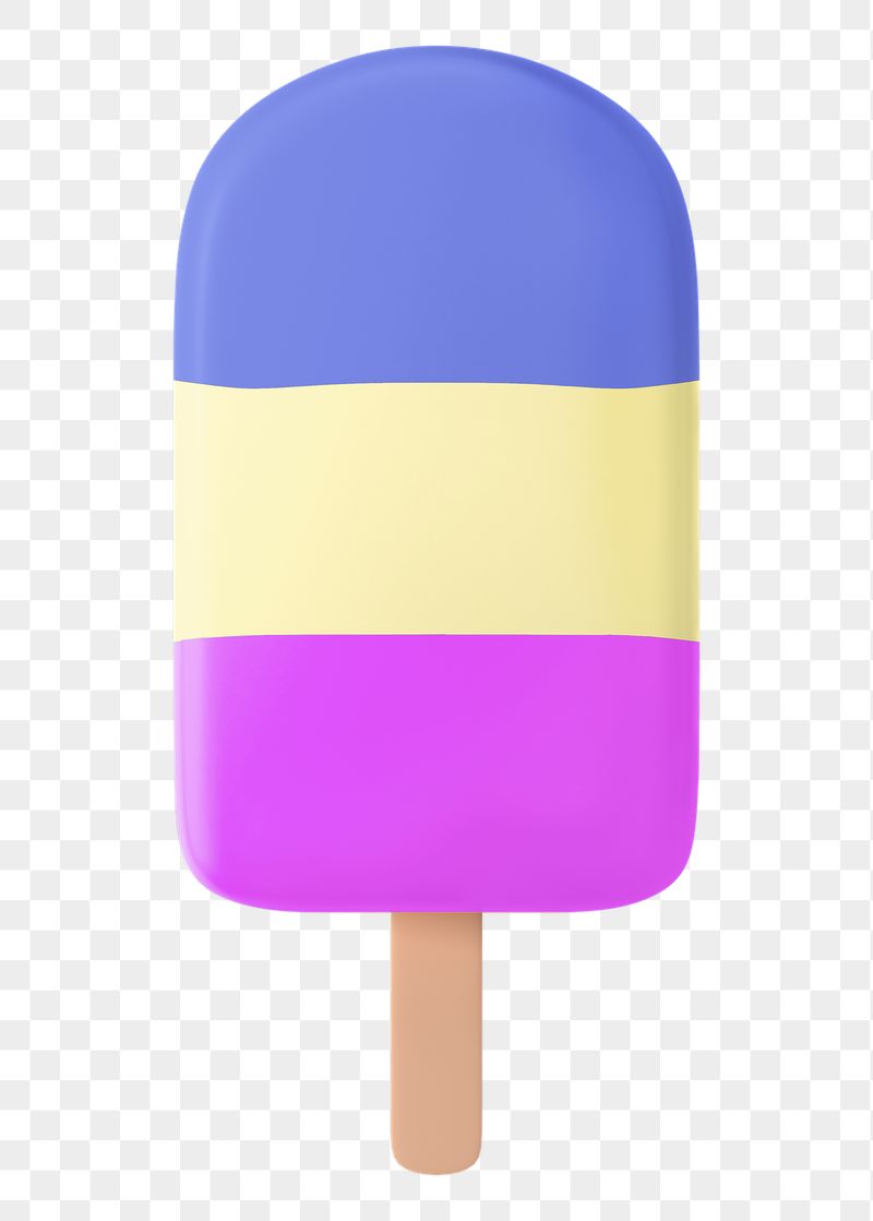 Aesthetic popsicle png sticker, 3D | Free PNG - rawpixel