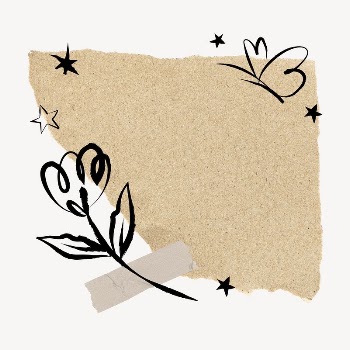 Aesthetic ripped paper frame, flower | Free Photo - rawpixel