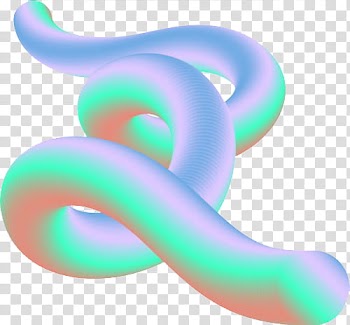 AESTHETIC S , green and purple curve line illustration transparent background PNG clipart
