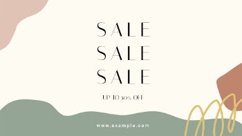 Aesthetic sale template, abstract memphis, | Free PSD Template - rawpixel