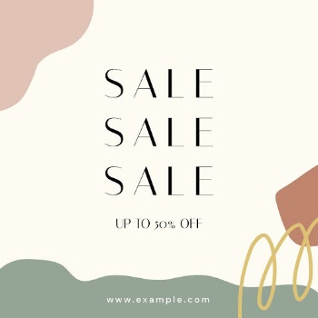 Aesthetic sale template, abstract memphis, | Free Vector Template - rawpixel