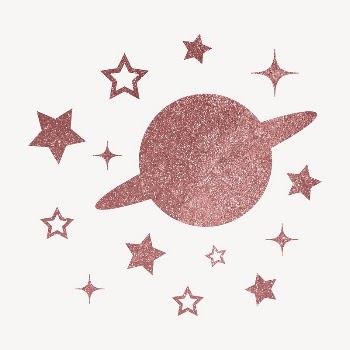 Aesthetic Saturn clipart, glittery stars | Free Vector - rawpixel