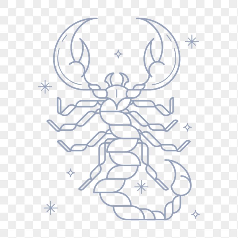 Aesthetic Scorpio png sticker, line | Free PNG - rawpixel
