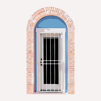Aesthetic security door clipart, architecture | Free Photo - rawpixel