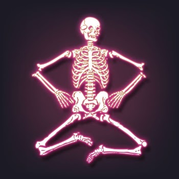 Aesthetic skeleton neon sticker, medical | Free Vector - rawpixel