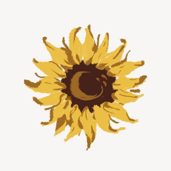Aesthetic sunflower flower collage element | Free Vector - rawpixel