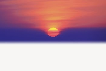 Aesthetic sunset sky border, nature | Free PSD - rawpixel