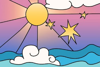Aesthetic sunshine ocean background, doodle | Free Photo - rawpixel