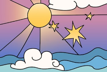 Aesthetic sunshine ocean background, doodle | Free Vector - rawpixel