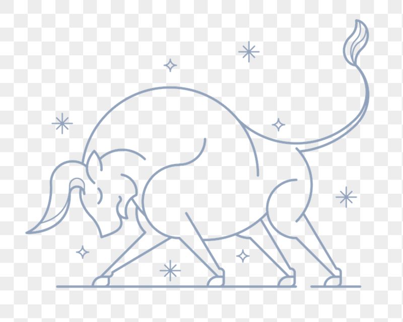 Aesthetic Taurus png sticker, line | Free PNG - rawpixel