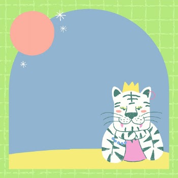 Aesthetic tiger doodle frame background, | Free PSD - rawpixel