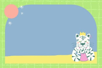 Aesthetic tiger doodle frame background, | Free PSD - rawpixel