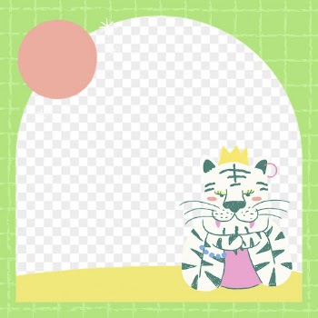 Aesthetic tiger png doodle frame, | Free PNG - rawpixel