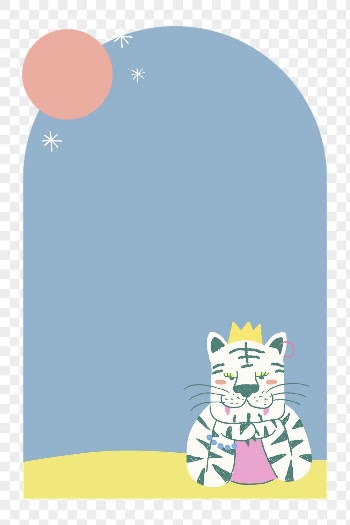 Aesthetic tiger png doodle frame | Free PNG Sticker - rawpixel