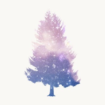 Aesthetic tree, holographic isolated on white, | Free Vector - rawpixel