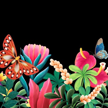 Aesthetic tropical black background, flowers | Free Photo - rawpixel
