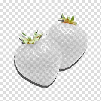 Aesthetic, two clear strawberry fruits illustration transparent background PNG clipart
