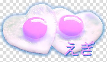 Aesthetic, two heart-shaped sunny side-up eggs transparent background PNG clipart