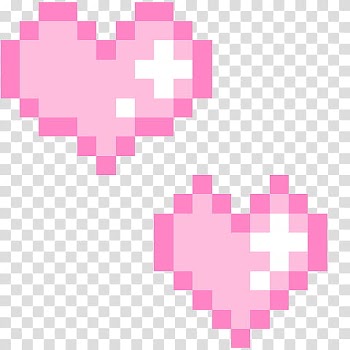 Aesthetic, two pink hearts transparent background PNG clipart