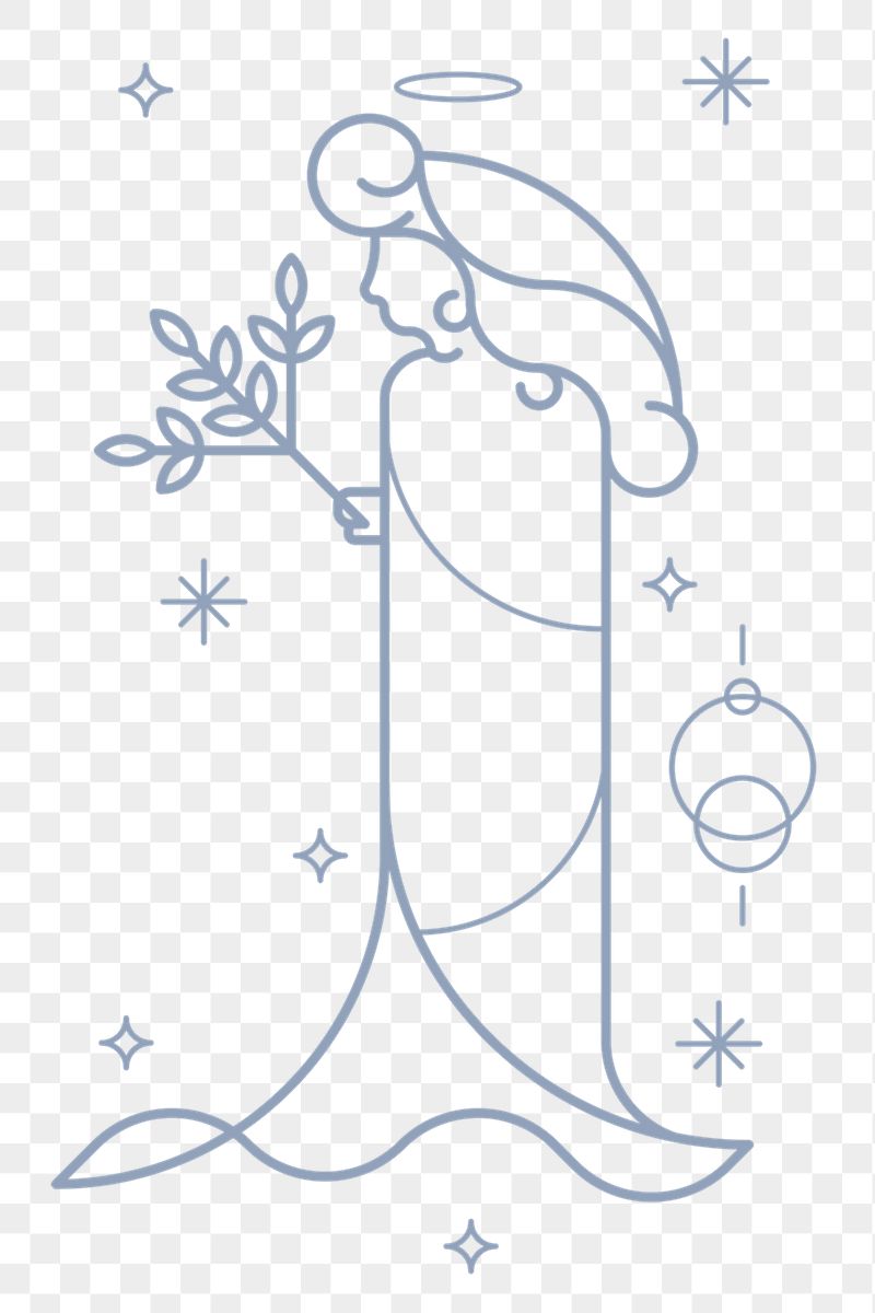 Aesthetic Virgo png sticker, line | Free PNG - rawpixel