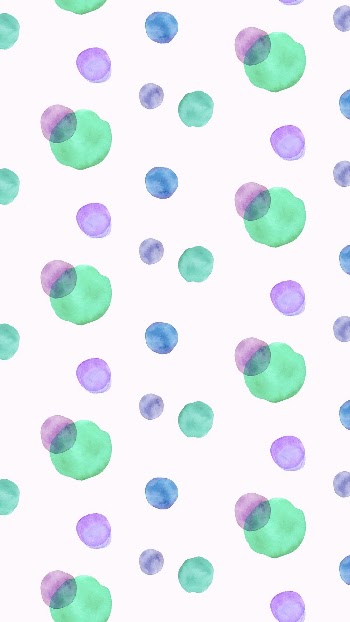 Aesthetic watercolor iPhone wallpaper, polka | Free Photo - rawpixel
