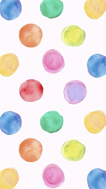 Aesthetic watercolor iPhone wallpaper, polka | Free Photo - rawpixel