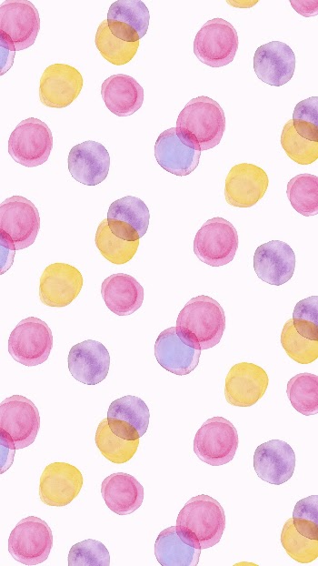 Aesthetic watercolor iPhone wallpaper, polka | Free Photo - rawpixel