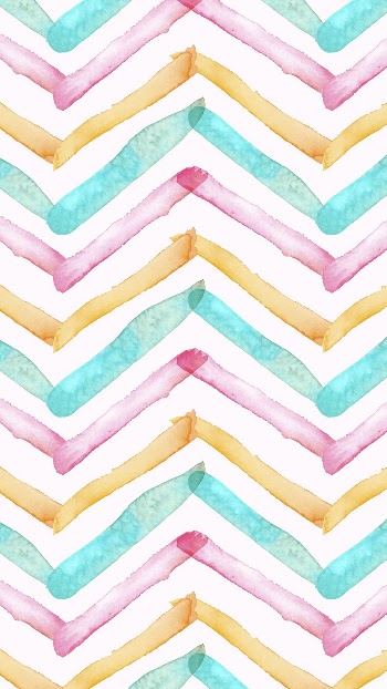 Aesthetic watercolor phone wallpaper, chevron | Free Photo - rawpixel