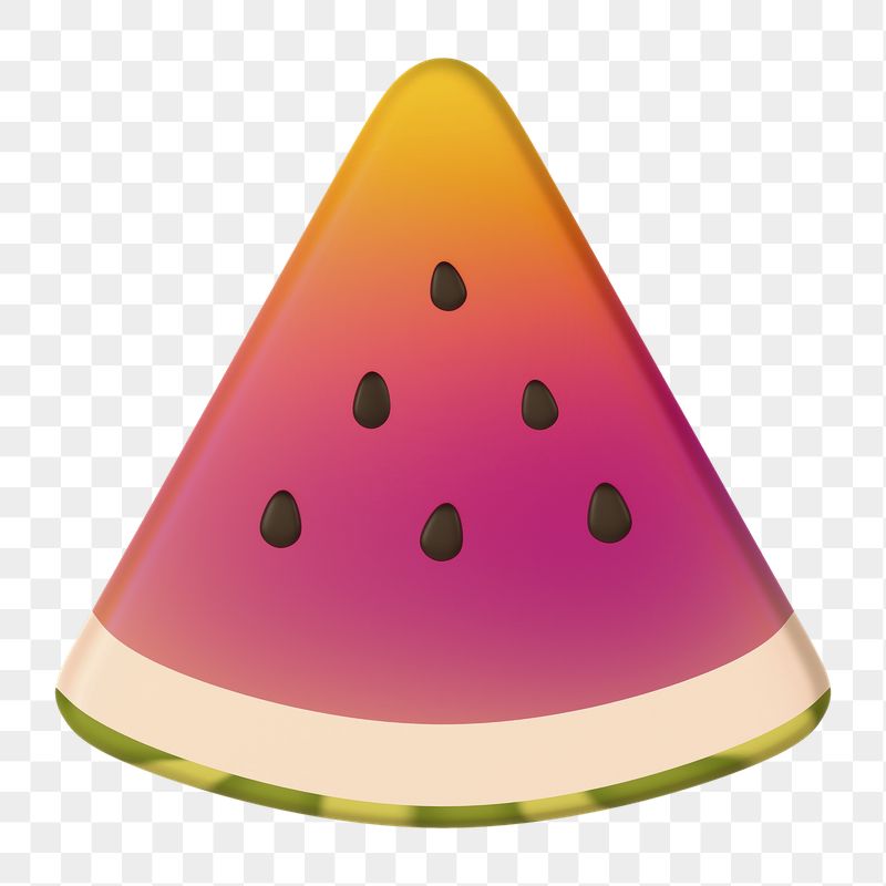 Aesthetic watermelon png sticker, 3D | Free PNG - rawpixel