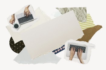 Aesthetic WFH frame background, paper | Free Photo - rawpixel