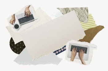 Aesthetic WFH frame background, paper | Free PSD - rawpixel