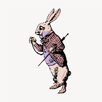 Aesthetic White Rabbit, cartoon character | Free Photo Illustration - rawpixel
