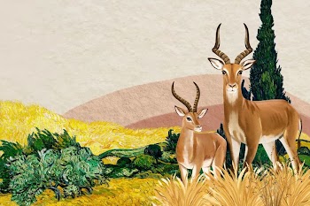Aesthetic wildlife background, drawing design | Free Photo Illustration - rawpixel